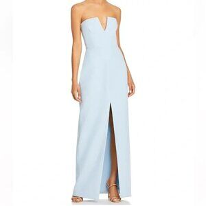 BCBG Strapless Crepe Gown